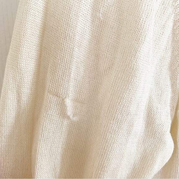 Banjo & Matilda Cream Palm Tree Silk Cashmere Blend Intarsia Sweater Small - Picture 8 of 8